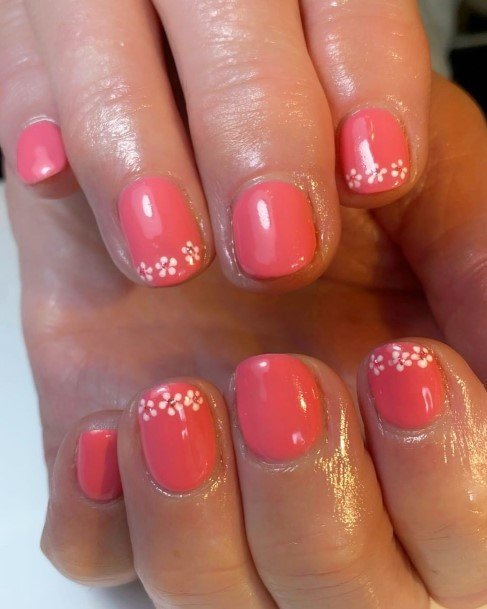 Ornate Nails For Females Coral