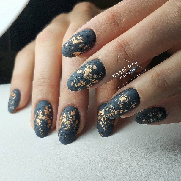 Ornate Nails For Females Dark Grey