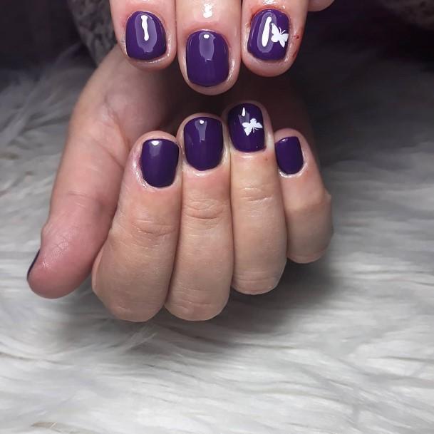 Ornate Nails For Females Deep Purple