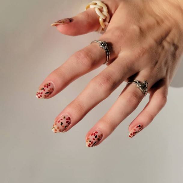 Ornate Nails For Females Fall Leaf