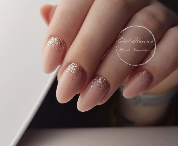 Ornate Nails For Females Gold