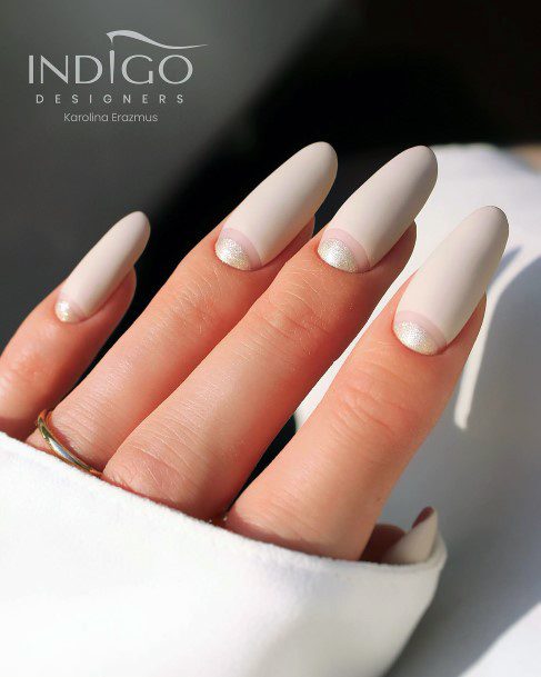 Ornate Nails For Females Half Moon