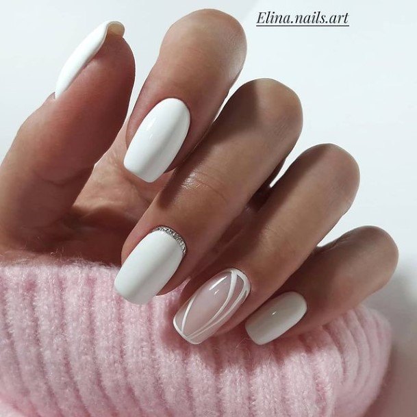 Ornate Nails For Females Ivory