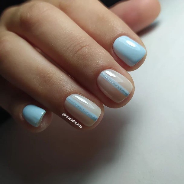 Ornate Nails For Females Light Blue