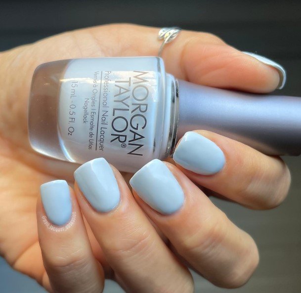 Ornate Nails For Females Pale Blue