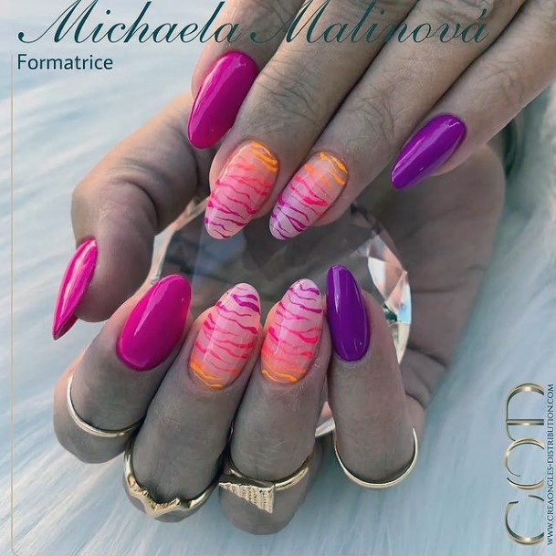 Ornate Nails For Females Pink Summer