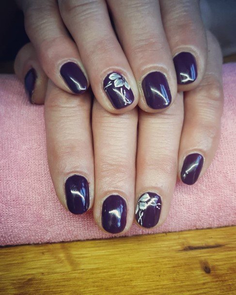 Ornate Nails For Females Plum