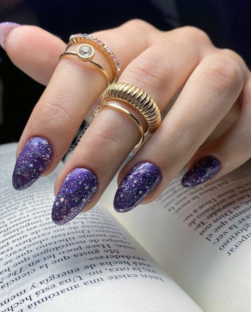 Ornate Nails For Females Purple Dress