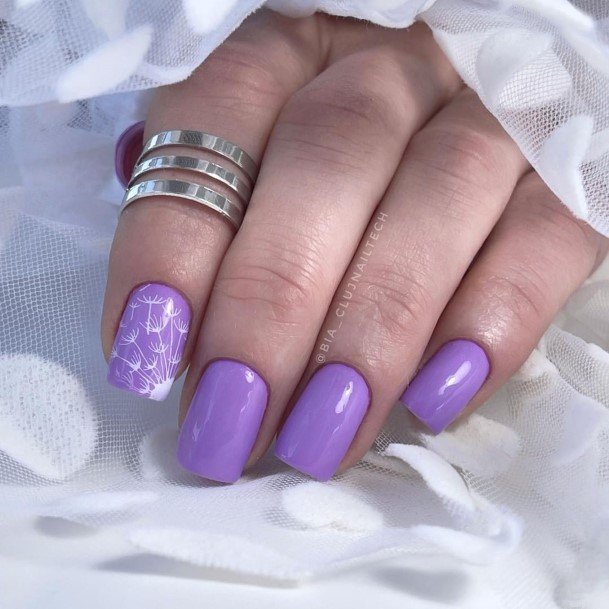 Ornate Nails For Females Purple