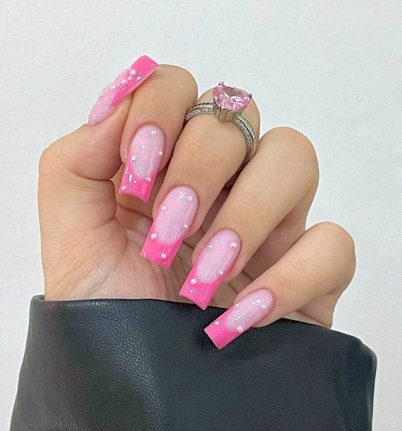 Ornate Nails For Females Rose Pink