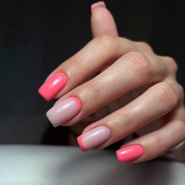 Ornate Nails For Females Salmon