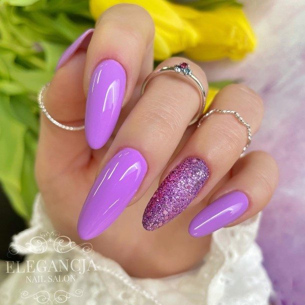 Ornate Nails For Females Violet