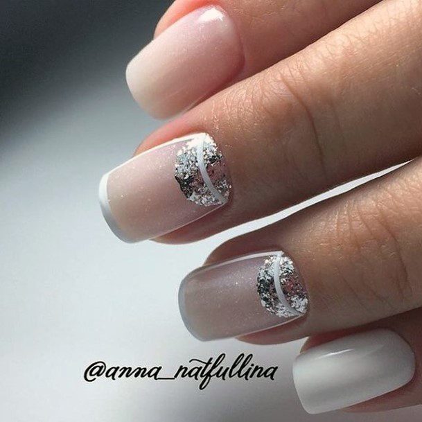 Ornate Nails For Females White Dress