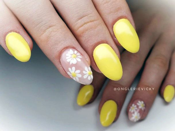 Ornate Nails For Females Yellow Dress