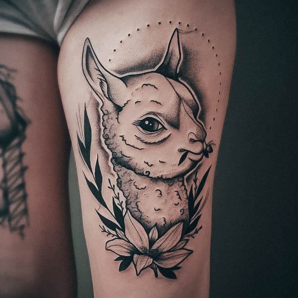 Ornate Tattoos For Females Alpaca