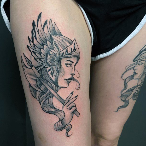 Ornate Tattoos For Females Athena