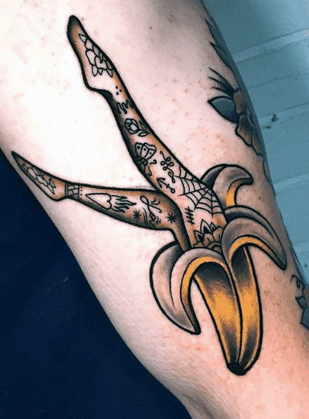 Ornate Tattoos For Females Banana