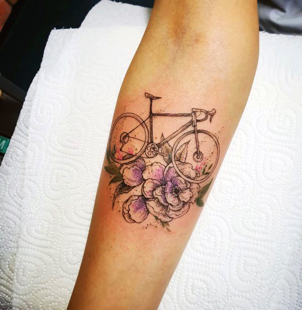 Ornate Tattoos For Females Bicycle