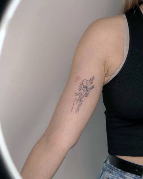 Ornate Tattoos For Females Bouquet