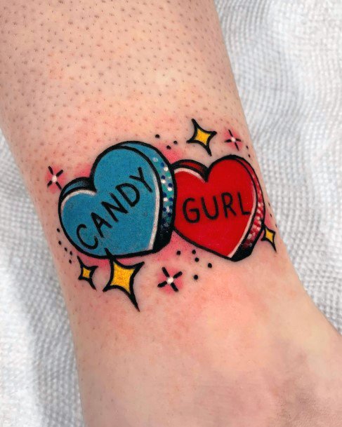 Ornate Tattoos For Females Candy Heart