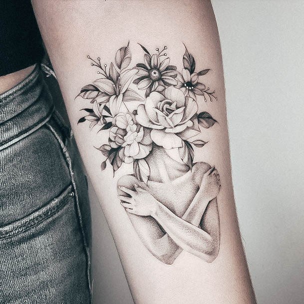 Ornate Tattoos For Females Carnation