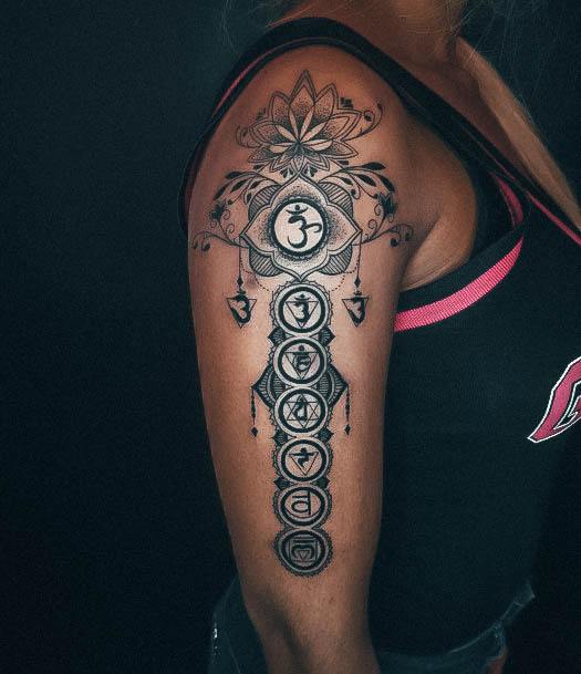 Ornate Tattoos For Females Chakra