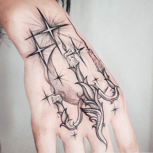 Ornate Tattoos For Females Chandelier