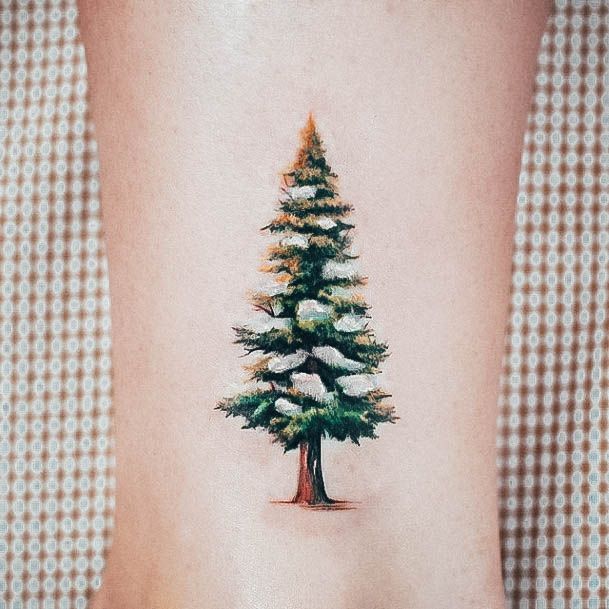 Ornate Tattoos For Females Christmas Tree