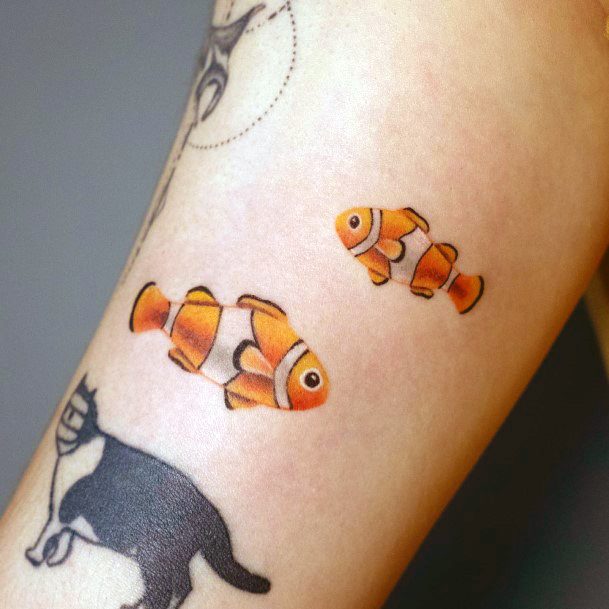 Ornate Tattoos For Females Clown Fish