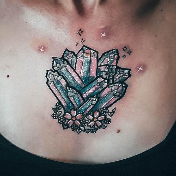 Ornate Tattoos For Females Crystal