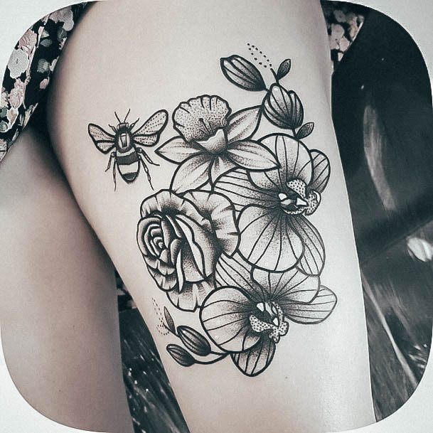 Ornate Tattoos For Females Daffodil