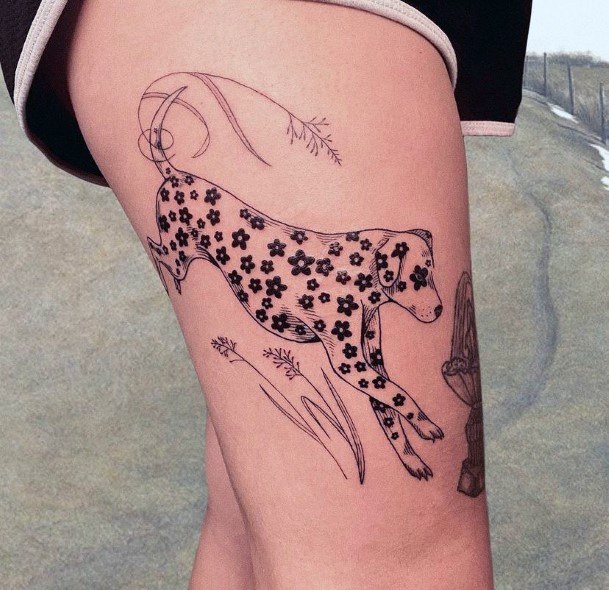 Ornate Tattoos For Females Dalmatian