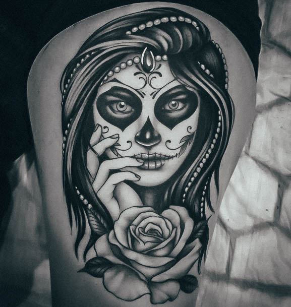 Ornate Tattoos For Females Day Of The Dead