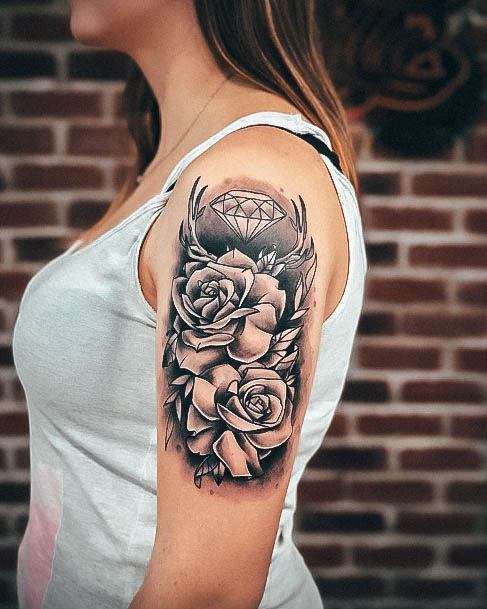 Ornate Tattoos For Females Diamond