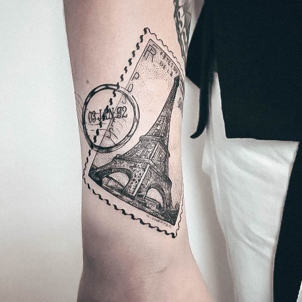 Ornate Tattoos For Females Eiffel Tower