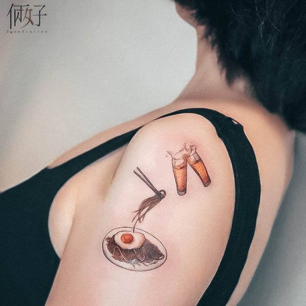 Ornate Tattoos For Females Food