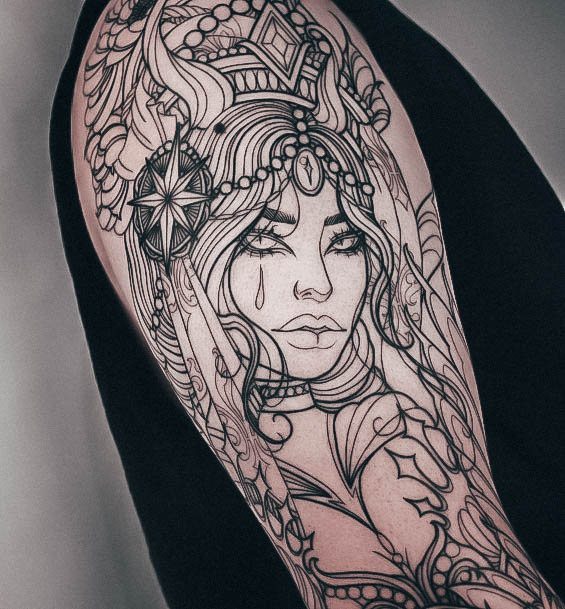 Ornate Tattoos For Females Fortune Teller