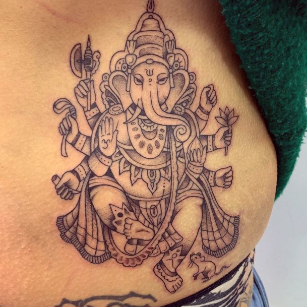 Ornate Tattoos For Females Ganesha