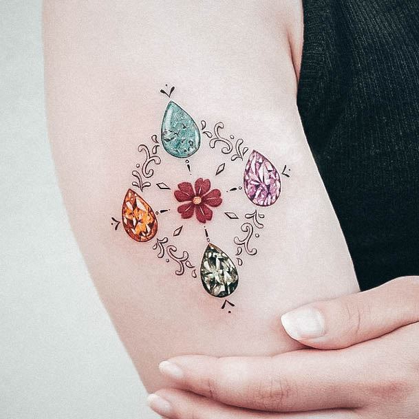 Ornate Tattoos For Females Gem