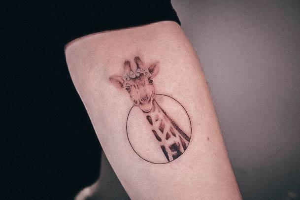 Ornate Tattoos For Females Giraffe