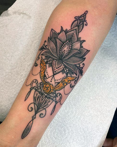 Ornate Tattoos For Females Golden Snitch