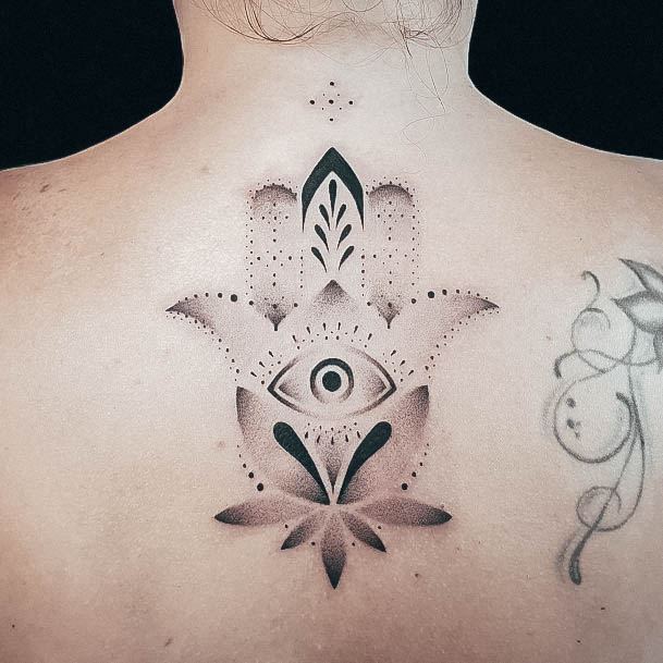 Ornate Tattoos For Females Hamsa