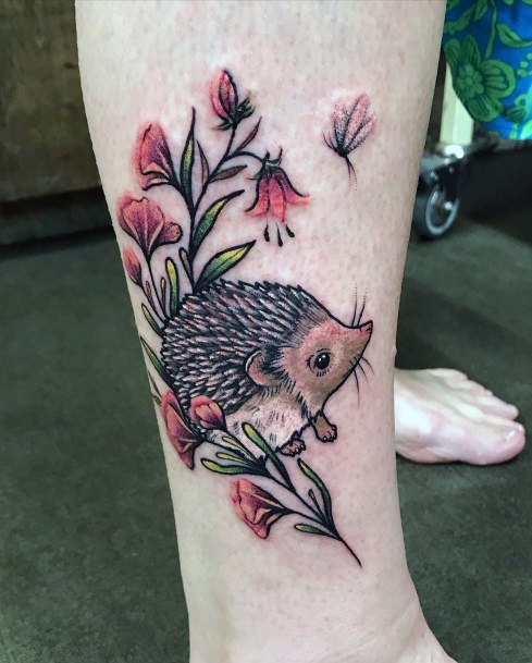 Ornate Tattoos For Females Hedgehog