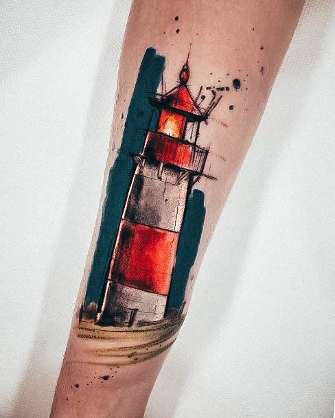 Ornate Tattoos For Females Lighthouse