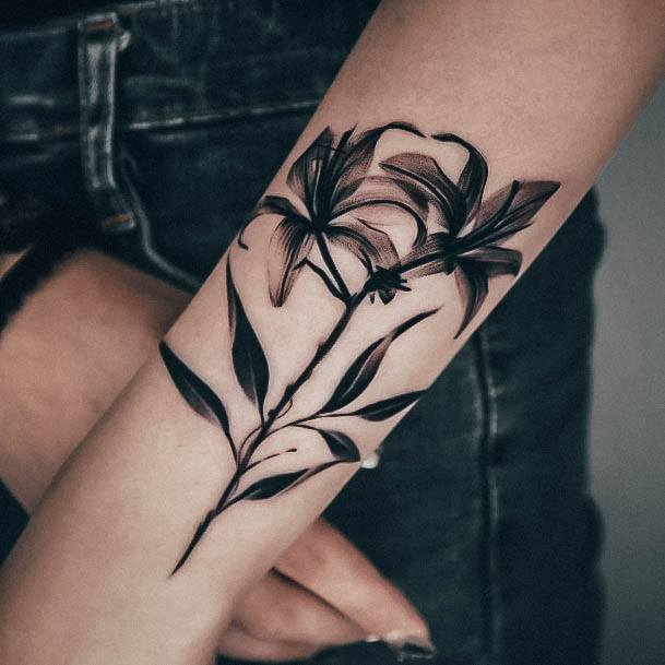 Ornate Tattoos For Females Lily