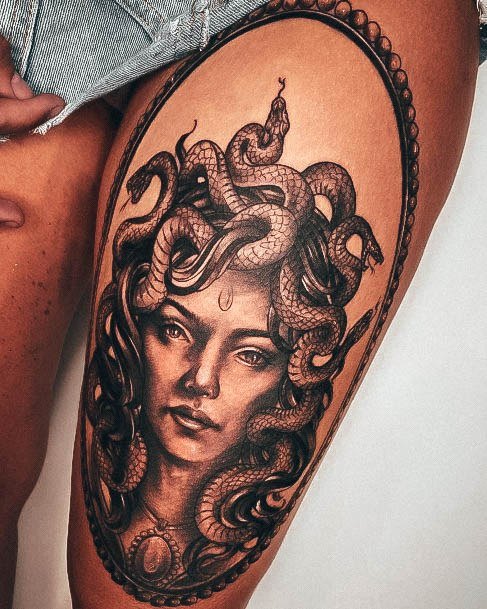 Ornate Tattoos For Females Medusa