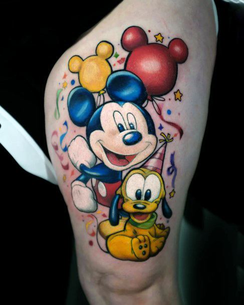 Ornate Tattoos For Females Mickey Mouse