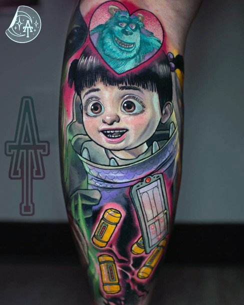 Ornate Tattoos For Females Monsters Inc