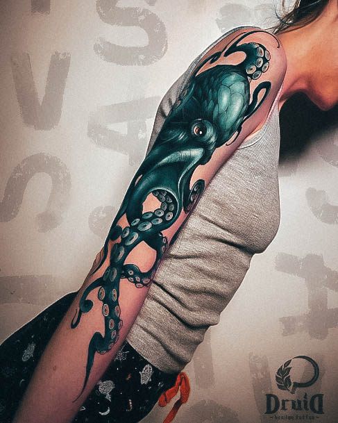 Ornate Tattoos For Females Octopus