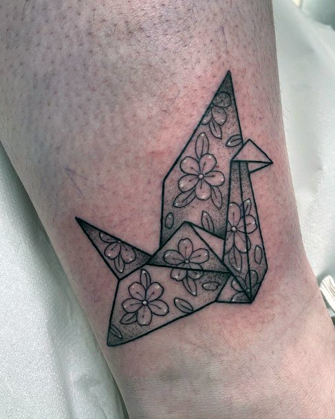 Ornate Tattoos For Females Origami